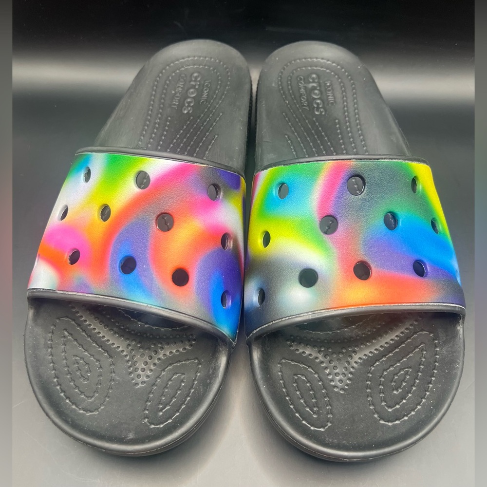 Crocs- Rainbow Color‎ Slides - Picture 2 of 7